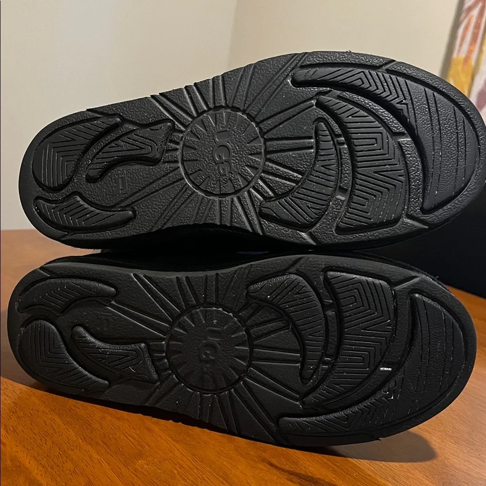 UGG Classic Tall Black Suede Boots with Metal Logo US Women's Size 7 - Picture 14 of 16